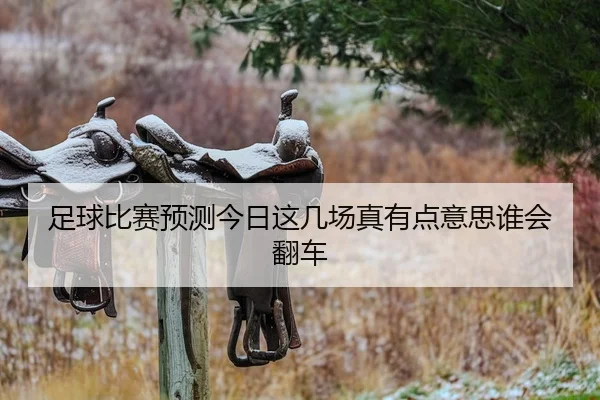 足球比赛预测今日这几场真有点意思谁会翻车